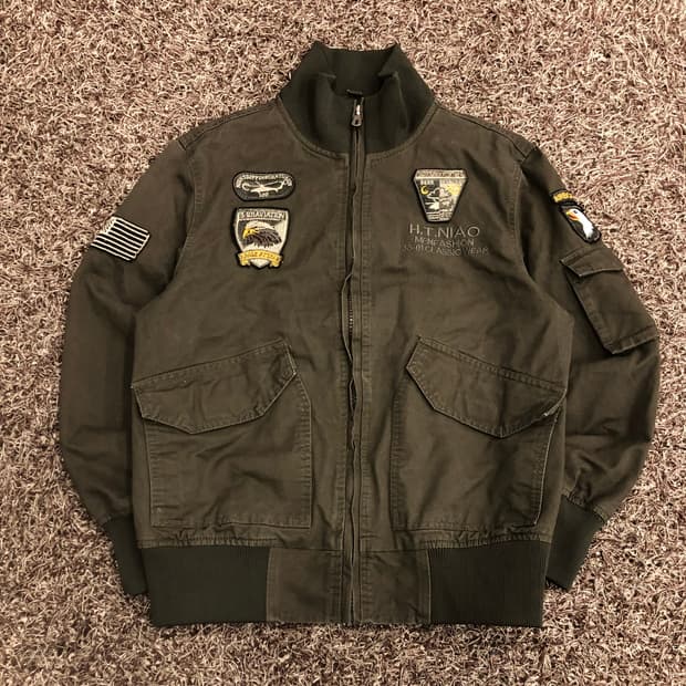 빈티지 밀리터리 봄버 자켓