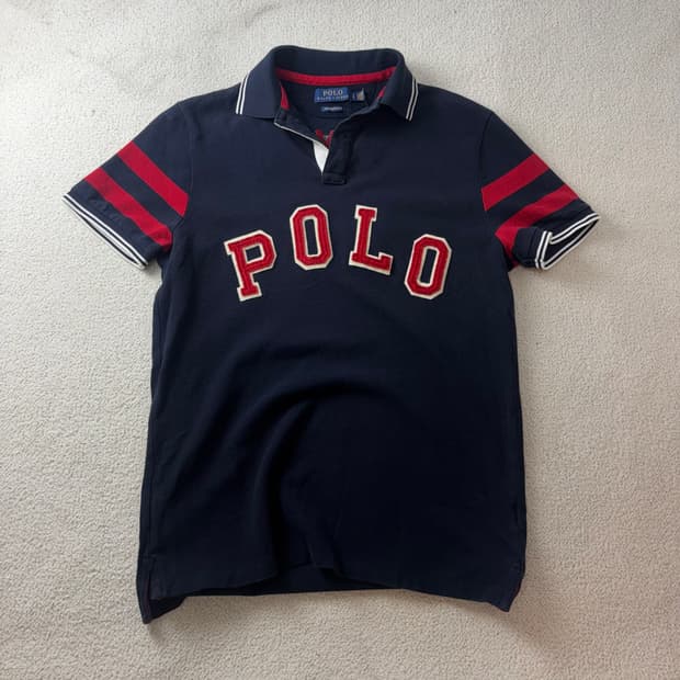 95 폴로랄프로렌 스펠아웃 빅로고 PK반팔티
