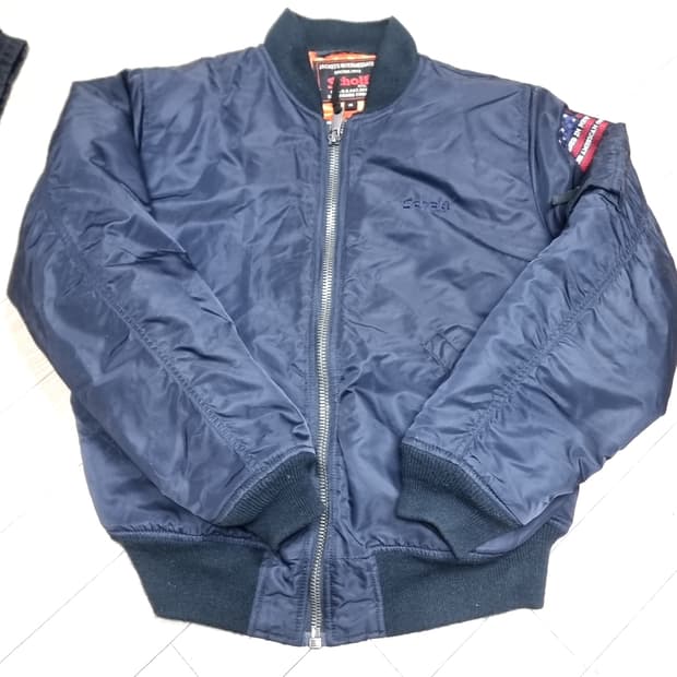 Schott 쇼트 블루종 ma-1 항공점퍼 네이비[95-100)