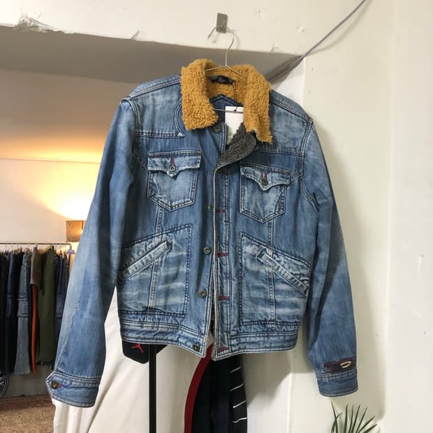 Vintage 4 pockets 디테일 청자켓