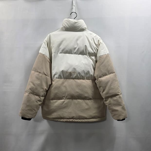 0787 휠라 다운 숏패딩 아이보리 베이지 투톤 100(L)