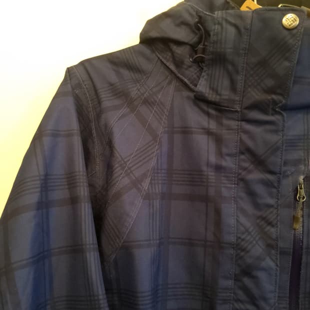 컬럼비아 체크 패턴 스키복 바람막이