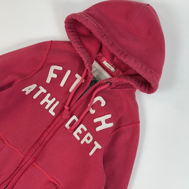 아베크롬비 데미지 디테일 로즈핑크 후드집업 M