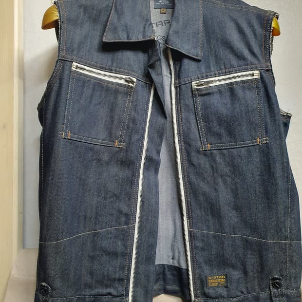 지스타로우 데님조끼 