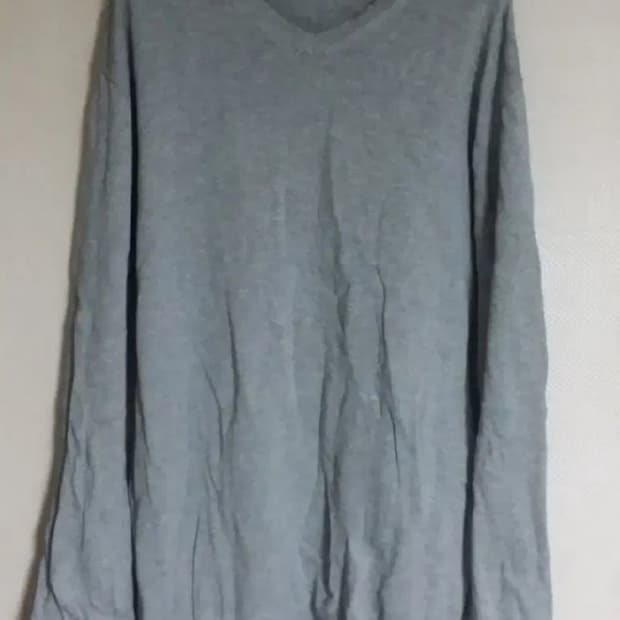 베이직하우스 남성 브이넥 니트 긴팔 티셔츠 105