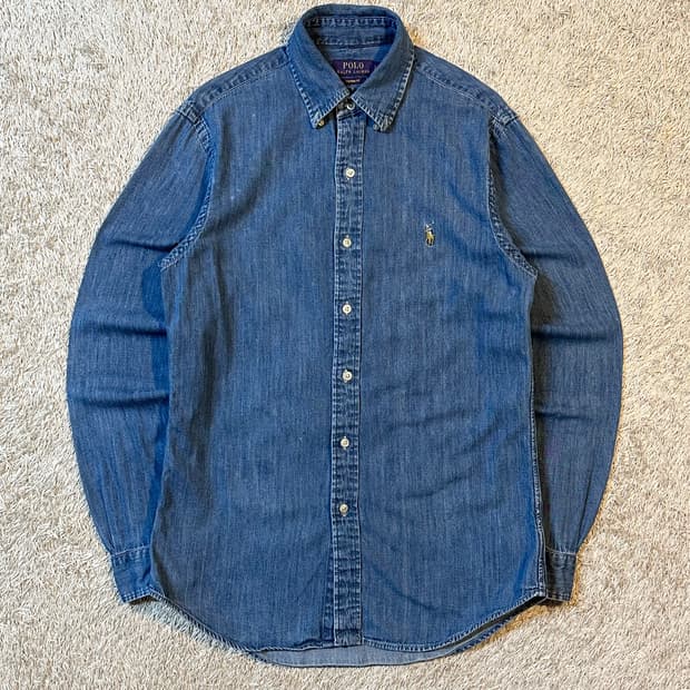 폴로 랄프로렌 신형 QR 커스텀핏 멀티포니 데님셔츠