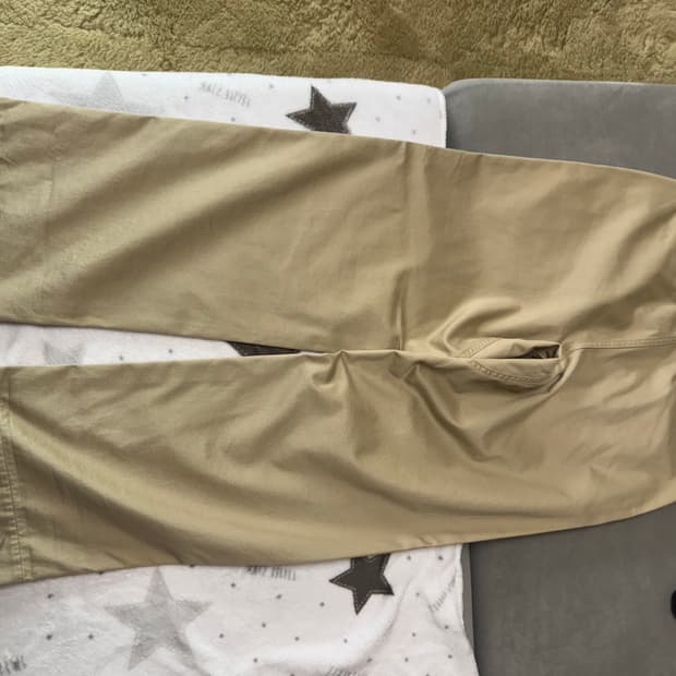 나나미카 더블플리츠 와이드 치노 카키 34