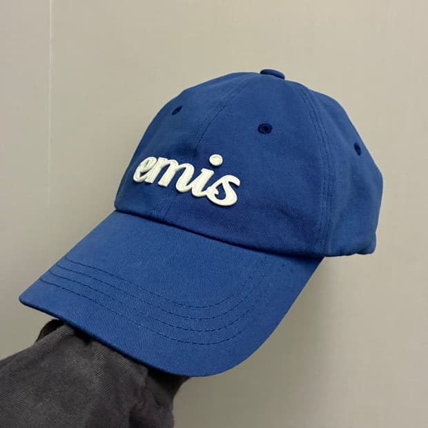 (F)emis 이미스 아플리케 자수 볼캡 모자 블루