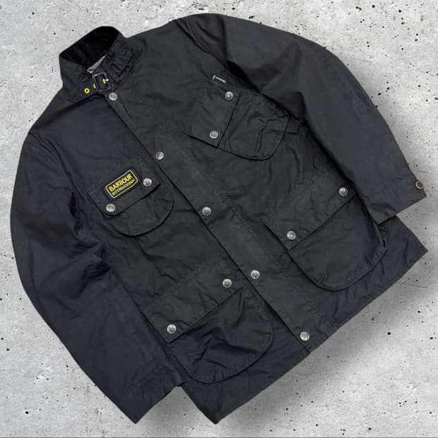 [M] 바버 인터내셔널 슬림 블랙 자켓 B984