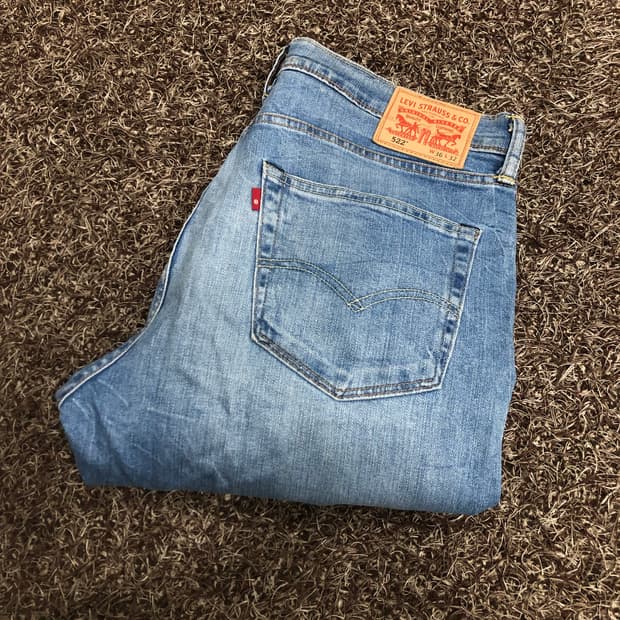 리바이스 522 워싱 데님 팬츠 청바지