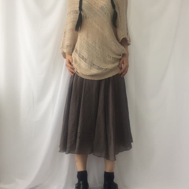 Unbalanced net knit