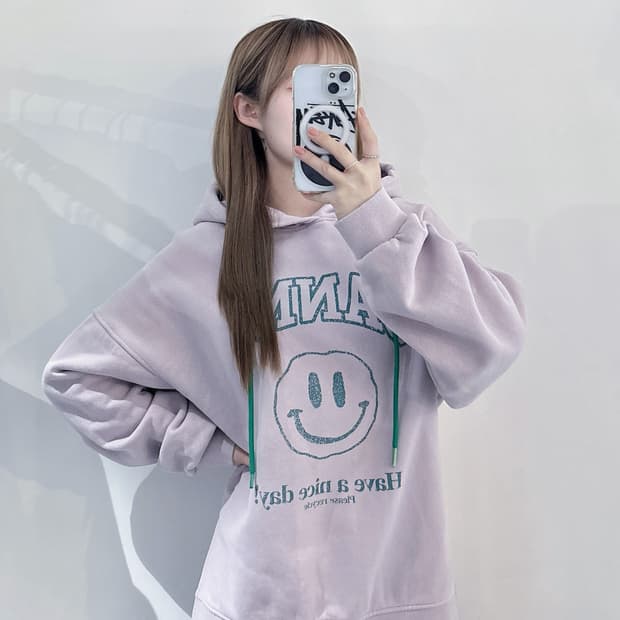 가니 빅로고 스마일 후드