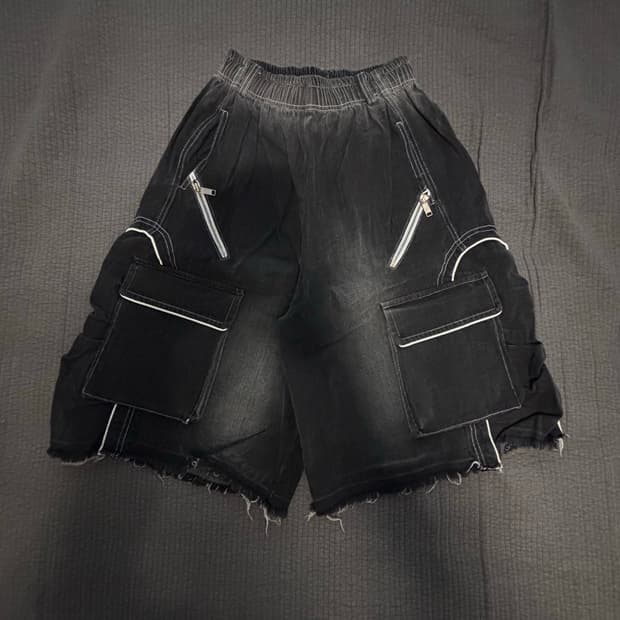 RSSC WASHING CARGO DENIM BERMUDA PANTS