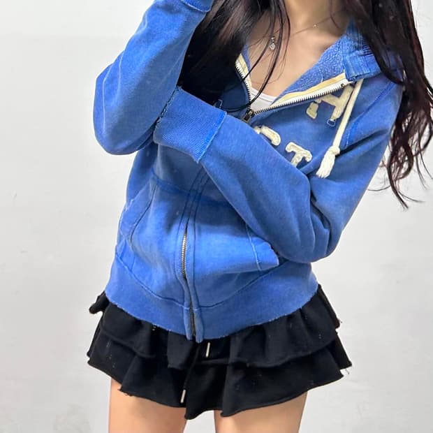 아베크롬비 y2k 올드스쿨 후드집업 희귀져지(S)