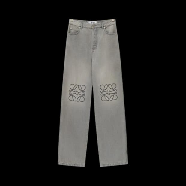 로에베 아나그램 데님 그레이 팬츠