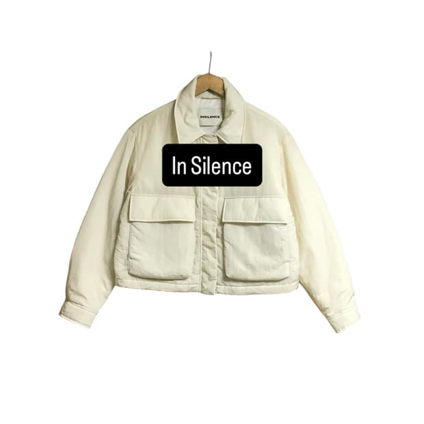 인사일런스우먼 플러피 크롭 자켓 아이보리