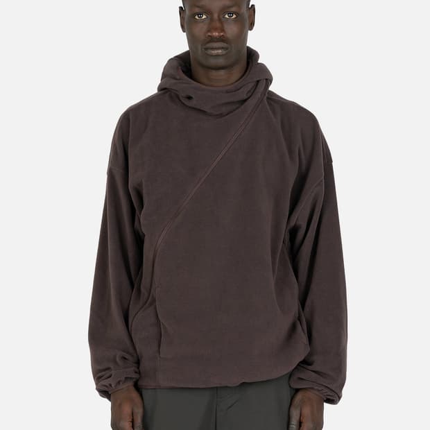 Paf 플리스 후드 브라운 M 