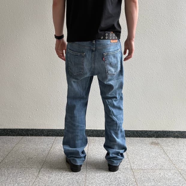 리바이스 514 워시드 데님 팬츠