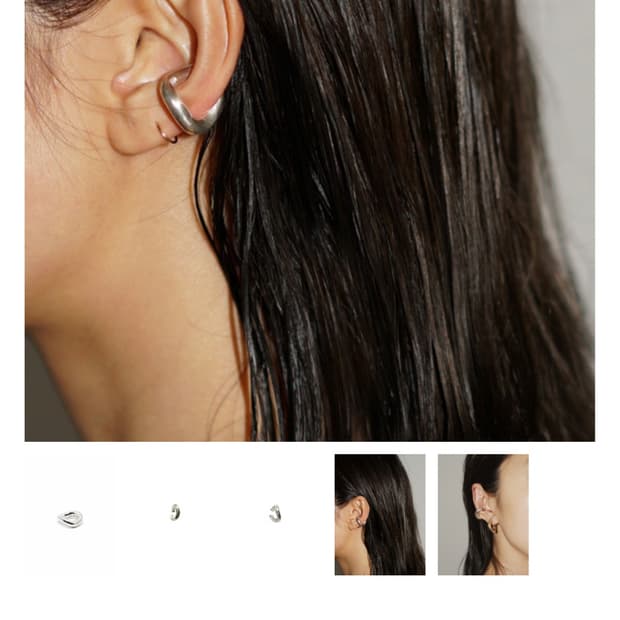 키라앤미샤 사샤 이어커브 Sasha Ear Cuff Silver