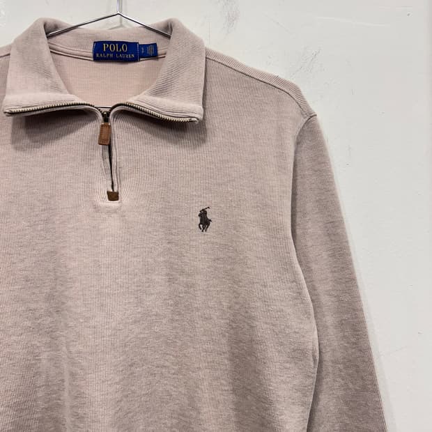 폴로 랄프로렌 스몰포니 코튼 반집업 롱슬리브