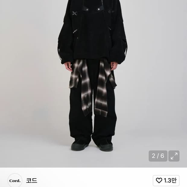 Cord 어템트 펑셔널 플리스 오버 블랙 m사이즈
