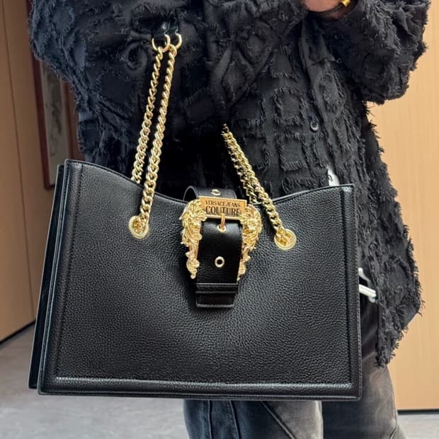 베르사체 진 쿠튀르 블랙 토트백(새상품)