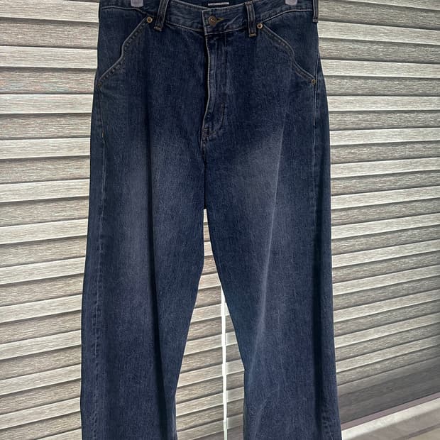 해칭룸 와이드커브진 워시드블루(3사이즈)