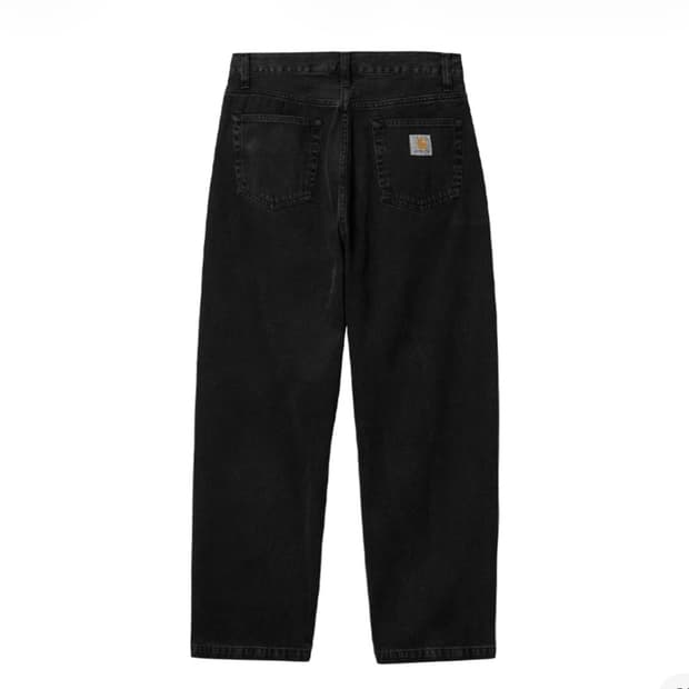 칼하트 WIP 로버트슨 데님 랜든 팬츠 블랙 스톤 워시드 바지