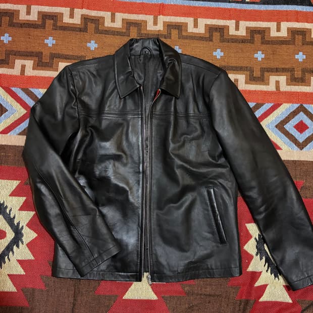 100) 양가죽 싱글라이더 가죽자켓