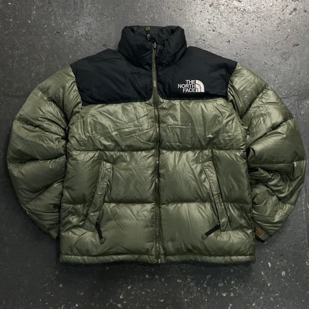 95 노스페이스 눕시 패딩 올리브 (상태좋음)