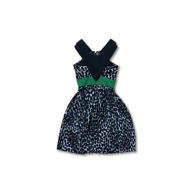 Polka Dots Gather Silk Dress