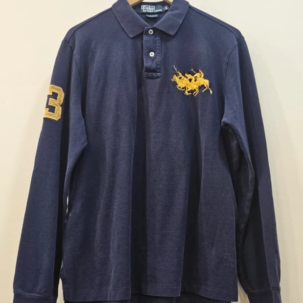 폴로 랄프로렌 네이비 긴팔 카라티 L(100)사이즈