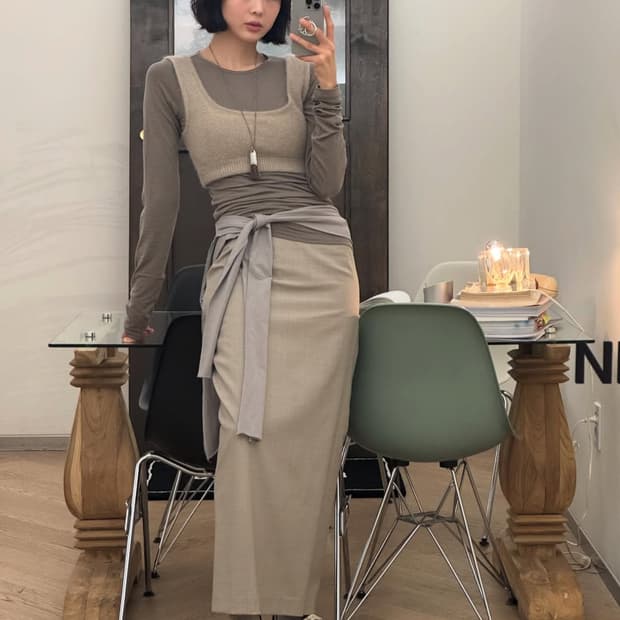 LFM 엘에프엠 cozy knit tank top