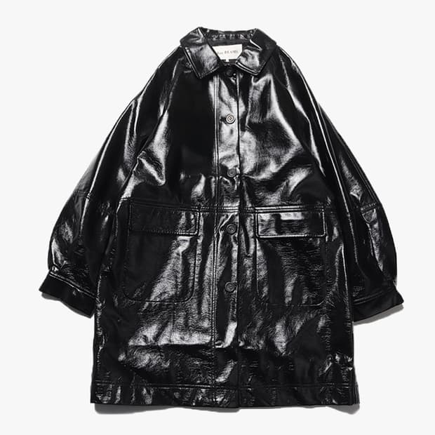 RAY BEAMS - 22SS ENAMEL LEATHER COAT