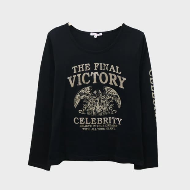 C.O.L.Z.A  Y2K 크랙 프린팅 긴팔 슬리브리스 64384