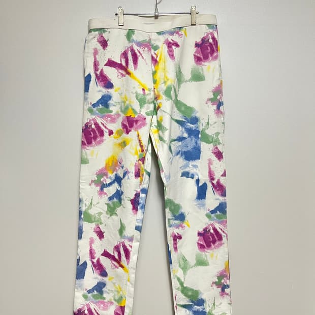 브레인데드(Brain Dead)의 화이트 페인팅 카펜터 팬츠 새상품 S