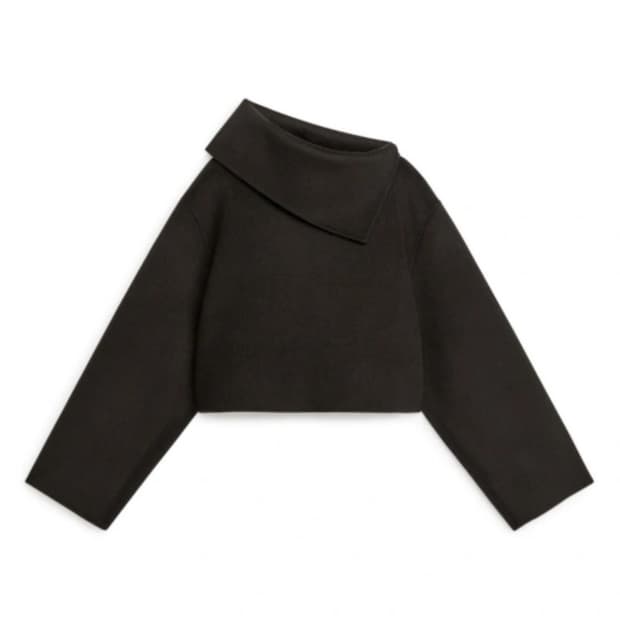 ARKET 아르켓 칼라 더블 페이스 울 스웨터