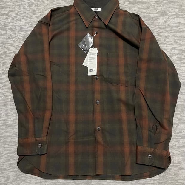 유니클로 오버사이즈 체크셔츠