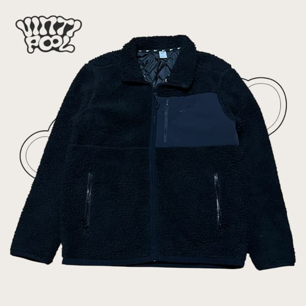 리복 쉐르파 후리스 집업 L 블랙