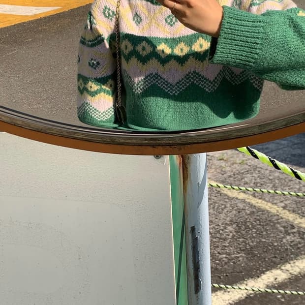 빈티지 초록 니트