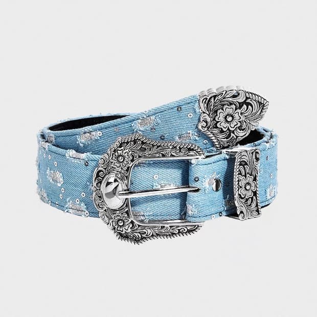 Denim Blot Belt
