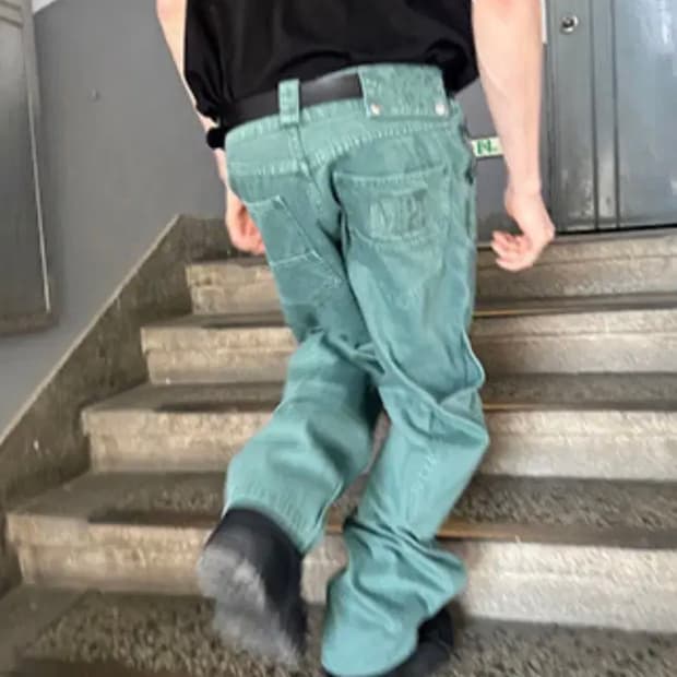 플라스틱프로덕트 MPa CALF POCKET PANTS (EMERALD)