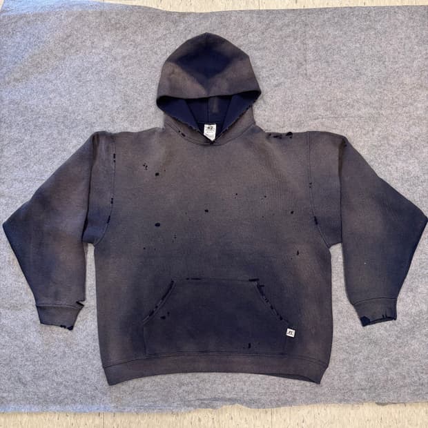 00s Vintage Russell Sun faded Hoodie 러셀