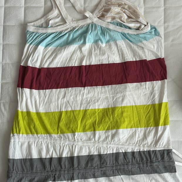 아디다스 오리지널 빈티지 스트라이프 나시 원피스