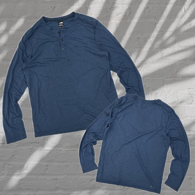 재팬 노스페이스 블루 롱슬리브 긴팔 티셔츠 아메카지 보헤미안 