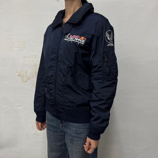 아비렉스 네이비 2017 레드불 치바 레이스쇼 2way 플라이트 자켓