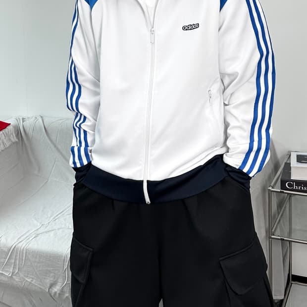 아디다스 00s 화이트블루 트랙탑 져지 105