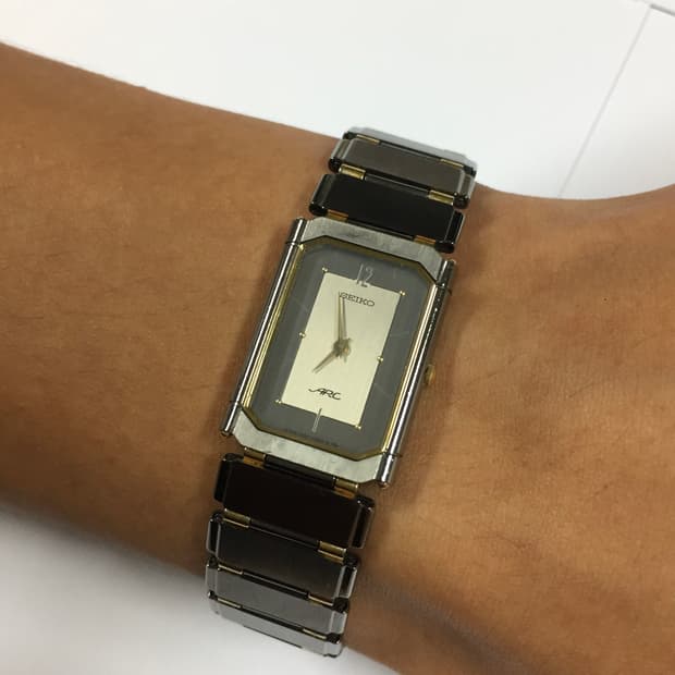 80s seiko arc quatz tank