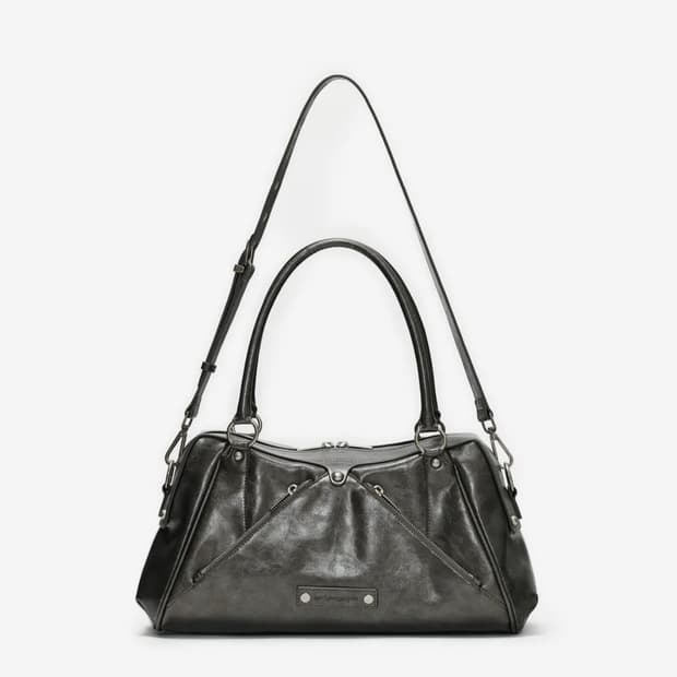 썬번프로젝트 Faux Leather M.O.S Bag, METAL