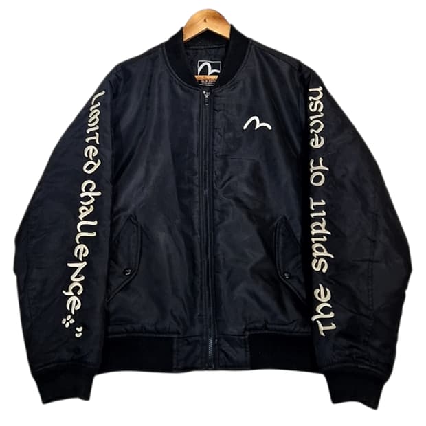 Evisu 에비수 슬리브 로고 봄버 자켓